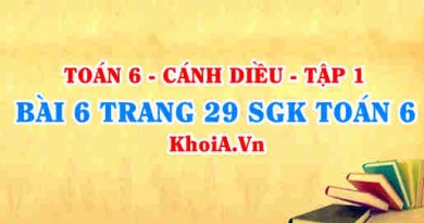 Bài 6 trang 29 SGK Toán 6 tập 1 Cánh Diều